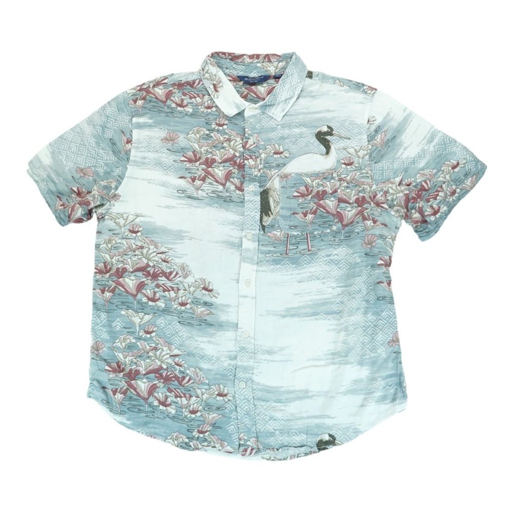 Cotton On Vintage Remastered Men's Size XL Duck Floral Short Sleeve‎ Button
